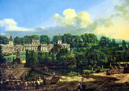Bernardo Bellotto Wilanow Palace seen from the entrance.